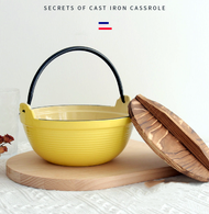 หม้อเคลือบเหล็กหล่อ Cast Iron Enamel Pot 21cm/2.6L Domestic Noncoating Cast Iron Soup Pot Thickening