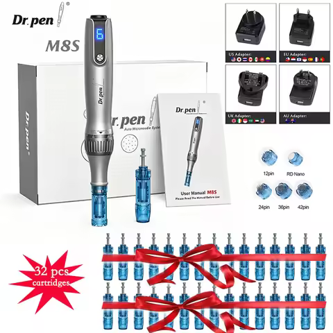 M8S Dr.pen With 32 Needles Catridges length needles 0.25mm Derma Pen