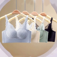 OREO [2PCS] -689- Bra Seamless Sport Push Up Bra Jumbo Renda Bunga Big Size Tanpa Kawat