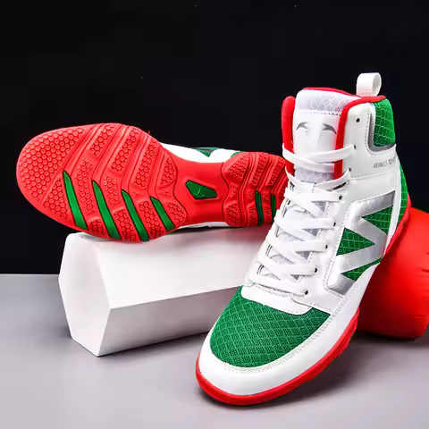 Wrestling shoes male Boxing Shoes Fighting Sanda Strength High Top Shoes light fighting Boots Weight