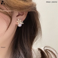 [Clearance Sale] CY S925 Sterling Silver Flower Stud Earrings Daily Wear Office Commute Afternoon Te