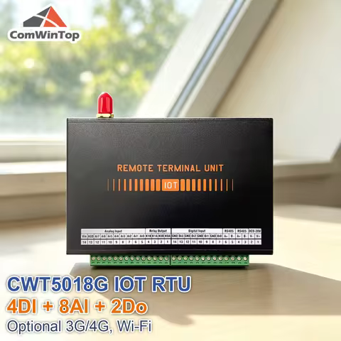 CWT5018G 4DI 8AI 2DO RS485 GSM GPRS 4G WiFi Modbus RTU TCP MQTT M2M IoT Gateway