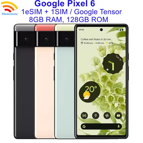 Google Pixel 6 5G 8GB RAM 128GB 256GB ROM 6.4" AMOLED NFC Google Tensor Octa Core Unlocked Android P
