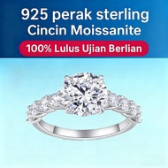 Moissanite Ring 925 Sterling Silver 3ct Round Moissanite Lady Engagement Wedding Ring