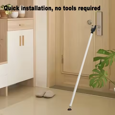 1pc Door Stoppers Bar Heavy Duty Door Jammer Adjustable Sliding Door Lock Bar Door Barricade Bars fo