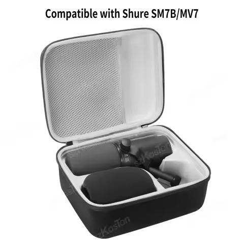 Hard Carrying Case Compatible with Shure SM7B MV7/MV7X Dynamic Vocal Microphone Travel Protective St