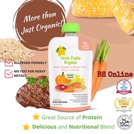 Little Etoile Organic Baby Puree Food Pouch For 6 Months Old And Above - Beef, Veggies & Brown Rice 
