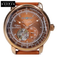 Zeppelin x PELLE MORBIDA 7662-9 百年紀念版紅磚自動腕錶 [近全新] [二手]