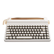 YUNZII QL75 Vintage Wireless Typewriter Hot Swap Retro Mechanical Keyboard, Punk Round Keycaps, RGB 
