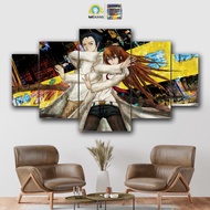 MEKANS 1 SET  Pajangan Hiasan dinding STEINS GATE 5pcs  Poster Kayu Wall Decor