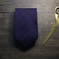 深紫色暗格紋領帶紳士風正裝百搭necktie