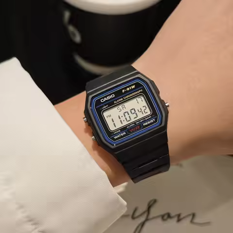 Casio F-91W-1 Simple Fashion Retro Electronic Watch All Match Small Square LCD Display Waterproof Ou
