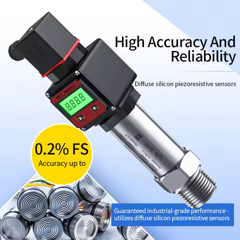 LCD Pressure Transmitter 0-100Mpa 4-20MA DC 24V M20*1.5 Hirschmann Pressure Transmitter 0-10V 0-5V R