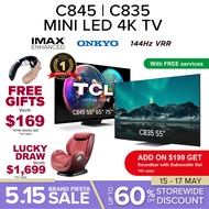 TCL C845 Mini LED Google TV 55 65 75 inch | HDR 10+ | 144 Hz VRR | IMAX Enhanced | Dolby Vision IQ | Dolby Atmos | Onkyo | MEMC