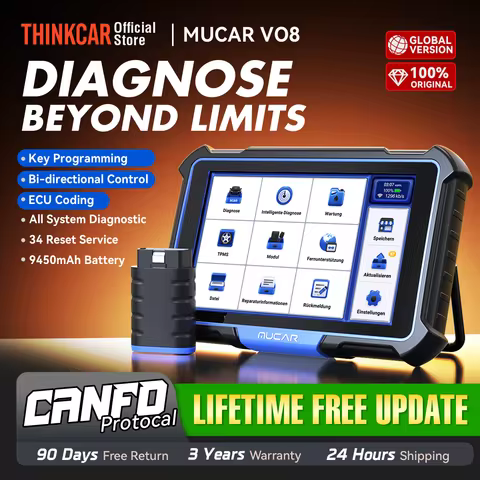 MUCAR VO8 IMMO Key Programming Car Diagnostic Tool Bidirectional Obd2 Scanner Auto Diagnose ECU Codi