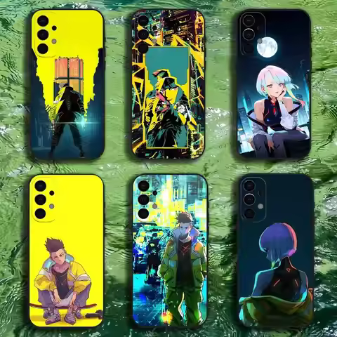 Cyberpunk Game E-Edgerunners Phone Case For Samsung S25,S24,S21,S22,S23,S30,Ultra,S20,Plus,Fe,Lite,N