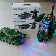 CHILDREN'S TOY TANK INTO A ROBOT | DEFORMATION COMBAT TANK 2IN1 SOUND&LIGHT | BUMP N GO BATTERY TANK