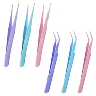 Color tweezers, straight tweezers, curved tweezers