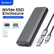 ORICO Free Tool Aluminum M2 NVMe SSD Enclosure 10Gbps PCIe Type C M.2 SSD Case NVMe M Key Solid Stat