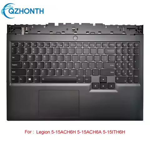 New Palmrest with US Keyboard White Backlight For Lenovo Legion 5-15ACH6H 5-15ACH6A 5-15ITH6H (2021 