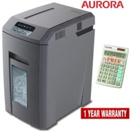 Aurora Paper Shredder (AS1530CM) Cross-Cut Mini [FREE Aurora Calculator (DT389L)]