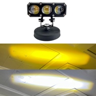 Lampu Tembak Sorot LED Laser Gun SQL 3 Mata 2 Warna Putih Kuning 20Watt 12-24Volt Nyala Dekat Kuning