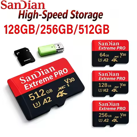 Memory Card 64GB 128GB 256GB 512GB SD Card Micro TF SD U3 V30 A2 Class 10 Hot Sale for Steam Deck Sw