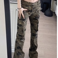 seluar cargo lelaki slim fit cargo pants women seluar cargo perempuan American High Street Slim-fit 