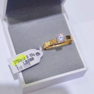EMAS 375 CINCIN BELAH ROTAN CARTIER BATU KOSONG HOLLOW 9K GOLD DIAMOND RING C378
