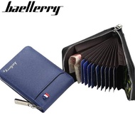 Baellerry Card Wallet 9 Slots Pu Leather Imported Atm Credit Men's Wallet