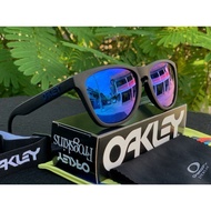 yunwen339-OAKLEY Frogskin Full matte black sports fashion polarized sunglasses