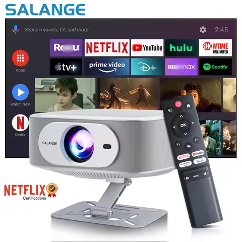 Salange P92MAX Android13 Smart Projector Netflix Officially Licensed HD 1080P BT5.2 WiFi 12000L Elec
