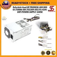 Refurbish Used HP PRODESK 400 800 G1 751886-001 702309-002 PS-4241-2HF1 POWER SUPPLY 240W