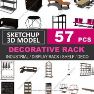 SketchUp | 3D Model 2025 Cabinet Decorative Shelf 57 set for home interior design software | Exclusi