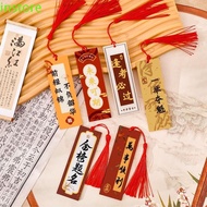 INSTORE Acrylic Tassel Bookmark, Retro Chinese Style Inspirational Text Bookmark, Office Supplies Antique Durable Portable Book Page Marker Pagination Mark