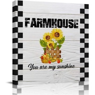 Modern Canvas Wall Art for Living Room Bedroom Kitchen Wall Decor,You are My Sunshine Sunflower Farm