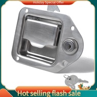 【denise00】1Set Trailer Toolbox Handle  with Lock Highly Tool Box  Paddle Lock 4-3/8Inch X 3-1/4Inch 