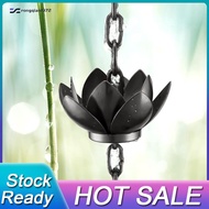 Rain Chain Set 4ft Copper Plated Rain Chain for Gutters with Adapter Lotus Rain Chain Cups to Replac