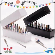 GLISTENY Nail Drill Bits Holder, Dustproof 30 Holes Dustproof Bit , Durable Portable Design Nail Art