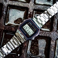 Đồng hồ nam A158 JAPAN mặt vuông dây bạch kim