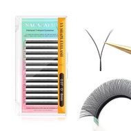 NAGARAKU yy Eyelash Extensions Supplies y lash 0.07mm D curl 8mm Premade Fans 4D Russian Volume Y Sh