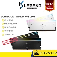 Corsair Dominator Titanium RGB DDR5 Premium Ram - Intel XMP Support ( BLACK / WHITE )