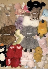 Jellycat灰雲 Jellycat鸚鵡 Jellycat白雲 Jellycat馬 Jellycat八爪魚 Jellycat黑貓 Jellycat貓老闆 Jellycat馬騮 Jellycat手襪 