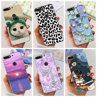 Huawei Y6 2018 ATU-L21 Phone Case  Cute Cartoons Soft Silicone Clear TPU Cover For Huawei ATU-L22 Y 6 2018 Casing