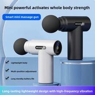 Mini Massage Gun, LED Multi-Speed Adjustable Fascia Gun, Handheld Body Back Muscle Massager, Long-La