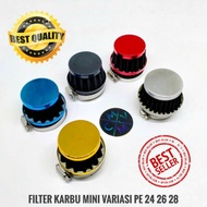BARU_ FILTER KARBU MINI VARIASI UNIVERSAL PE 24 26 28 / FILTER SARINGAN UDARA KARBURATOR HAWA MOTOR 