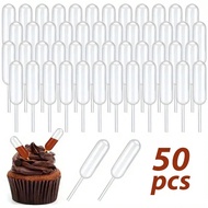 50pcs, 4ml/0.14oz Squeeze Dropper Pipettes for Desserts - Perfect for Macarons, Chocolate, Cupcakes,