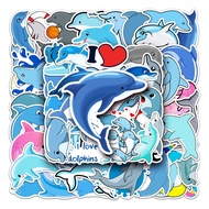 10/50Pcs Cute Dolphin Aquatic Creatures Stickers for Laptop Phone Guitar Waterproof Sticker Decal Kids Gift