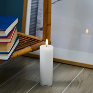 丹麥 LED 蠟燭擺飾 5x15cm 白色