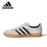 【 Authentic】 Adidas GAZELLE Grey Black Low Cut Indoor Sneakers Unisex NIB7